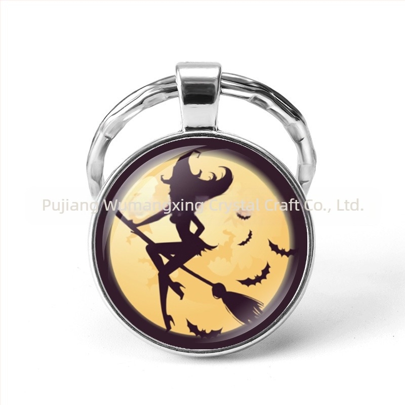 želja AliExpress eksplozije Halloween Vrijeme Gem metalni privjesak za ključeve vanjska trgovina proizvođači nakita veleprodaja