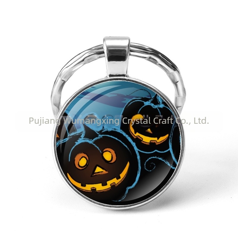 želja AliExpress eksplozije Halloween Vrijeme Gem metalni privjesak za ključeve vanjska trgovina proizvođači nakita veleprodaja