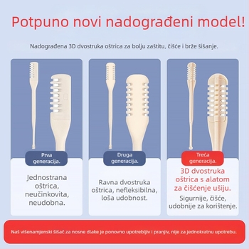 Honey Bundle višenamjenski rezač dlačica u nosu, šišanje dlačica u nosu, brijanje, čišćenje dlačica u nosu, završna obrada brijanja, škare za brijanje, dva komada, direktna prodaja