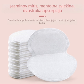 Naljepnica za znojenje ispod pazuha s mirisom mente, jednokratna nevidljiva suha osvježavajuća podloga za upijanje znoja ispod pazuha, naljepnica za znoj ispod pazuha