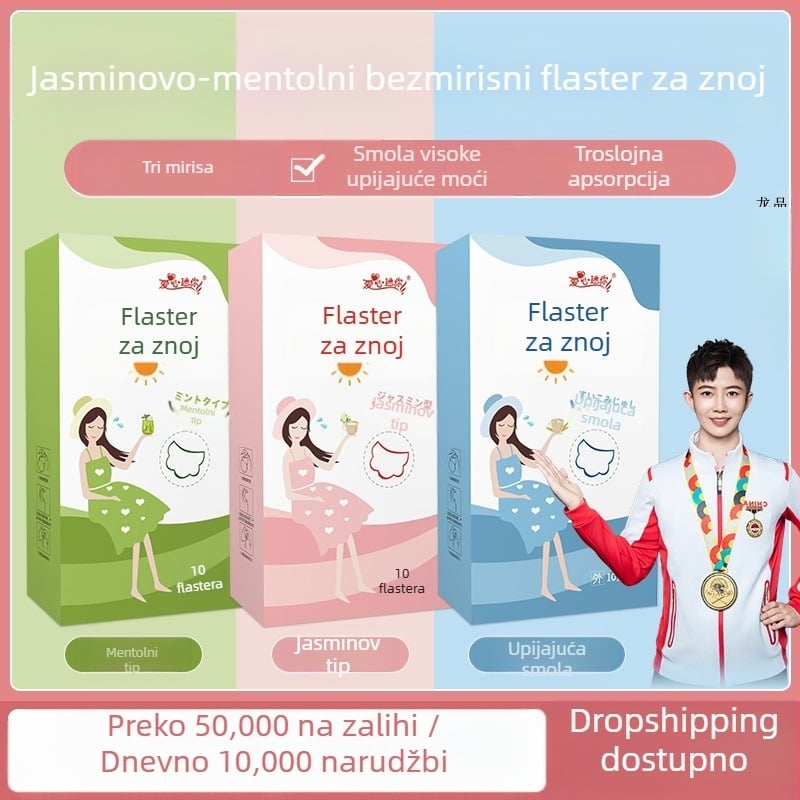 Naljepnica za znojenje ispod pazuha s mirisom mente, jednokratna nevidljiva suha osvježavajuća podloga za upijanje znoja ispod pazuha, naljepnica za znoj ispod pazuha