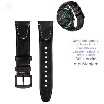 Kožni poslovni kaiš za Huawei GT5/4/3/2 46mm i Watch4/3Pro, 22mm, muški