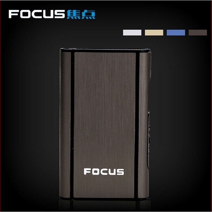 Focus kutija za cigarete, pakiranje od 10 grubih kutija za cigarete, automatsko puhanje dima, ultra tanka aluminijska plastična kutija za cigarete s natpisom
