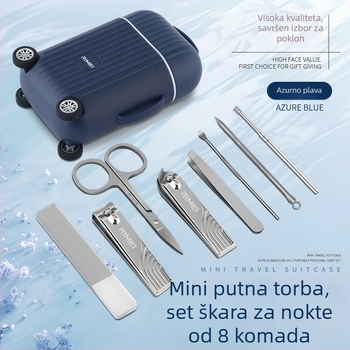 JINDA Ri US komplet za odijelo za škare za nokte, 8 komada, kompletni set, škare za nokte, škare za nokte, rezač za uši, škare za nokte, turpija za brušenje
