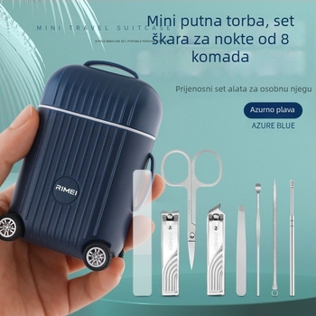 JINDA Ri US komplet za odijelo za škare za nokte, 8 komada, kompletni set, škare za nokte, škare za nokte, rezač za uši, škare za nokte, turpija za brušenje