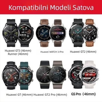 Pogodno za Huawei remen za sat, kožna baza, kvadratni uljni rub, marelicasti uljni rub, remen za pametni sat Gt5