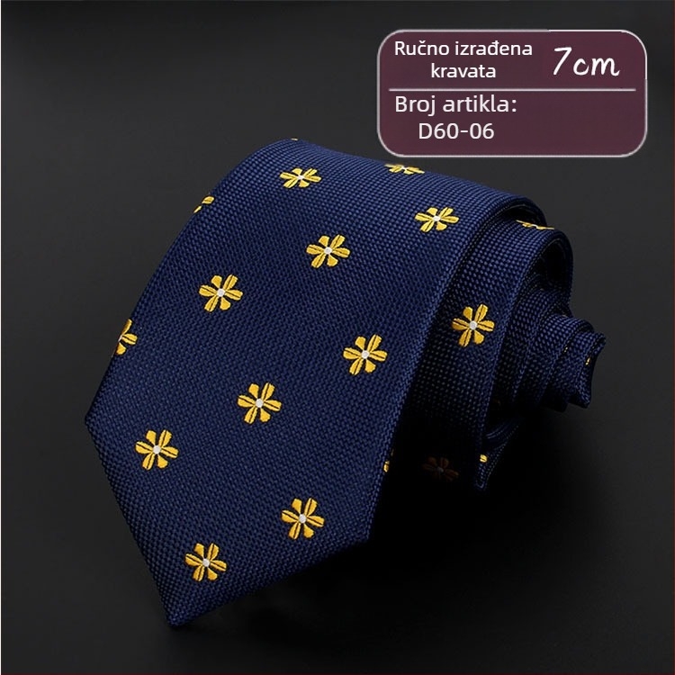 Muška kravata za muškarce, poslovna, profesionalna, odjevna, karirana, keper, više stilova, pamučna, sa strelicama, 7 cm
