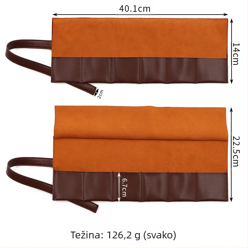 Retro stilska višenamjenska kožna torba za sat, kreativna sklopiva kožna kutija za sat velikog kapaciteta, torba za sat po narudžbi