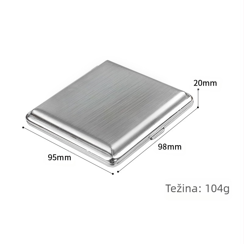 Rezbarena kutija za cigarete, pakiranje od 20 komada, prijenosna muška personalizirana kreativna metalna kutija za cigarete, otporna na pritisak, kopča za cigarete c9251