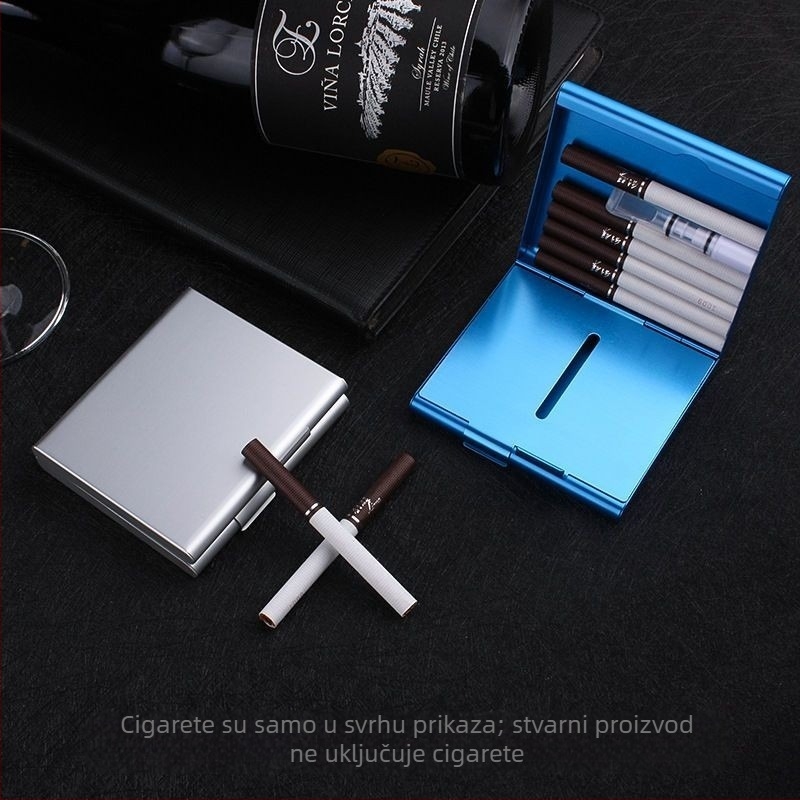 Originalna Laifu 846 aluminijska ultra tanka kutija za cigarete s podijeljenim držačem za cigarete, pakiranje od 20 kreativnih metalnih kutija za cigarete za muškarce, poklon