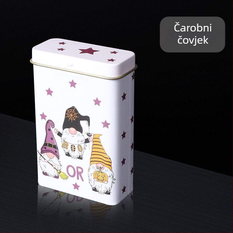 Nova kutija od 20 preklopnih metalnih integriranih kutija za cigarete, kreativna s više uzoraka, vodootporna i otporna na vlagu za muškarce, limena kutija, direktna prodaja