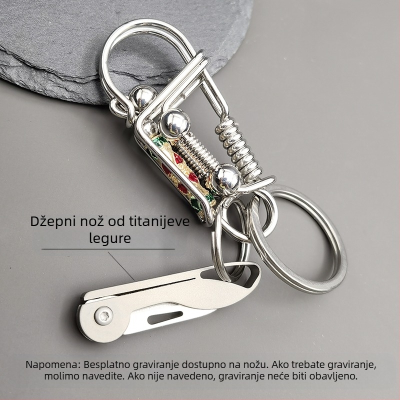 Privjesak za ključeve od nehrđajućeg čelika 304 za muškarce, ptica, ručno izrađen, DIY, osobnost, prilagođeni, izdržljivi, viseći lanac za automobil oko struka, novo iz 2025.