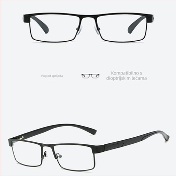 Nove naočale za čitanje s anti-plavim svjetlom, naočale punog okvira za starije osobe, metalne naočale za čitanje, izvrsne naočale za starije osobe 070