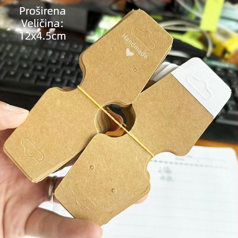 Kartica za nakit presavijena na pola s ljepljivom karticom, samoljepljiva, dizalo, ljubav, ručno rađeni nakit, kartica za izlaganje, prekogranična eksplozija na zalihi