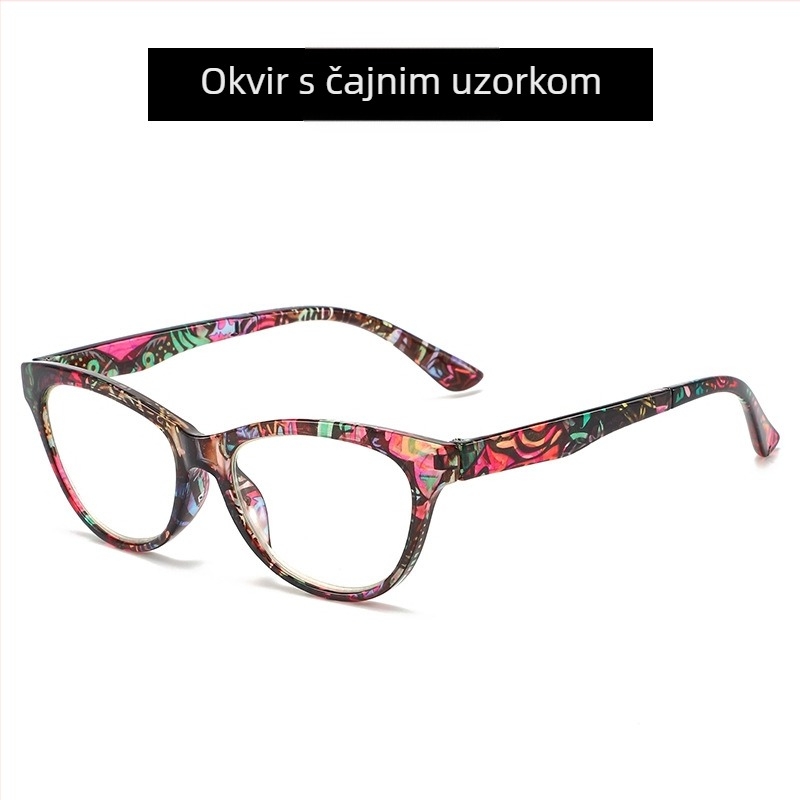 Moderne naočale za čitanje s anti-plavim svjetlom, jednostavne naočale bez dioptrije s PC opružnim ručkama, naočale za čitanje visoke rezolucije za osobe srednje i starije dobi, veleprodaja od proizvođača