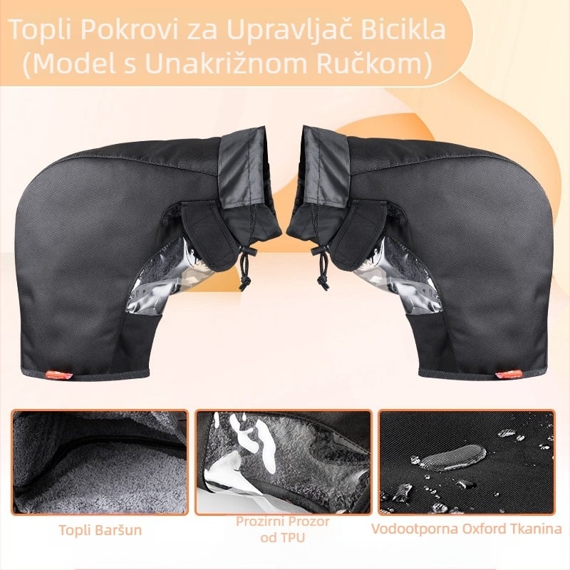 Rukavice za motocikl, navlaka za električne automobile, zimska topla navlaka za vožnju s flis podstavom (u stilu preklapanja)