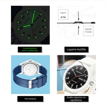 Mali sat za parove s kalendarom za tinejdžere i studente, modni, univerzalni, kreativni elektronički kvarcni sat