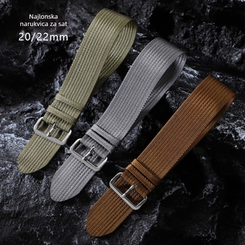 Novi tanki NATO najlonski remen odgovara Huawei Seiko No.5 Water Ghost A platnenom remenu za sat 20/22 mm
