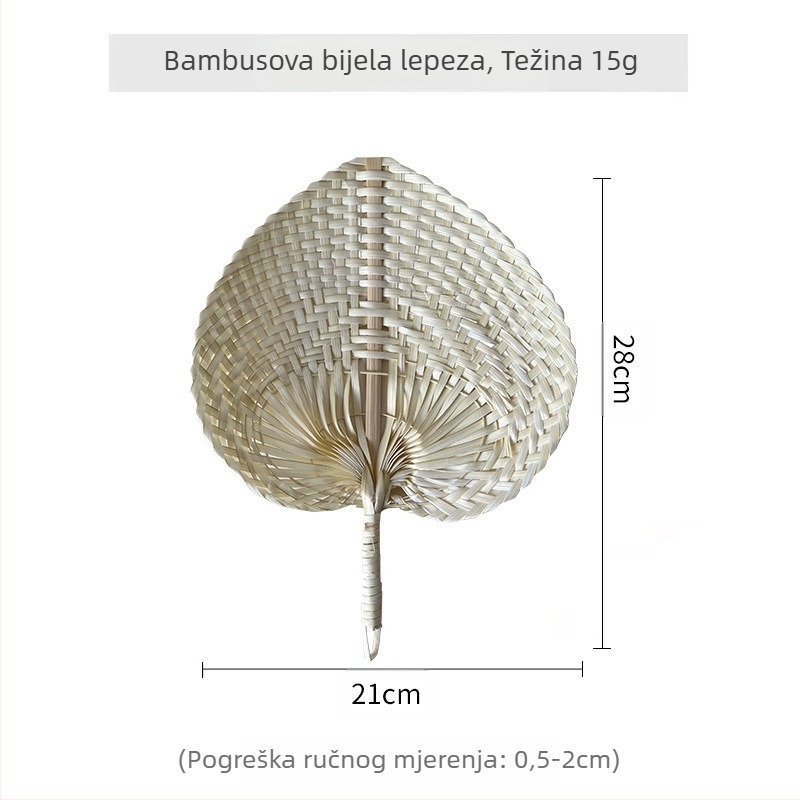 Vijetnamski karakteristični bambusov ventilator u obliku breskve, ljetni ventilator, umjetnički Pu ventilator, mali, svježi, kreativni, ručni ventilator u boji
