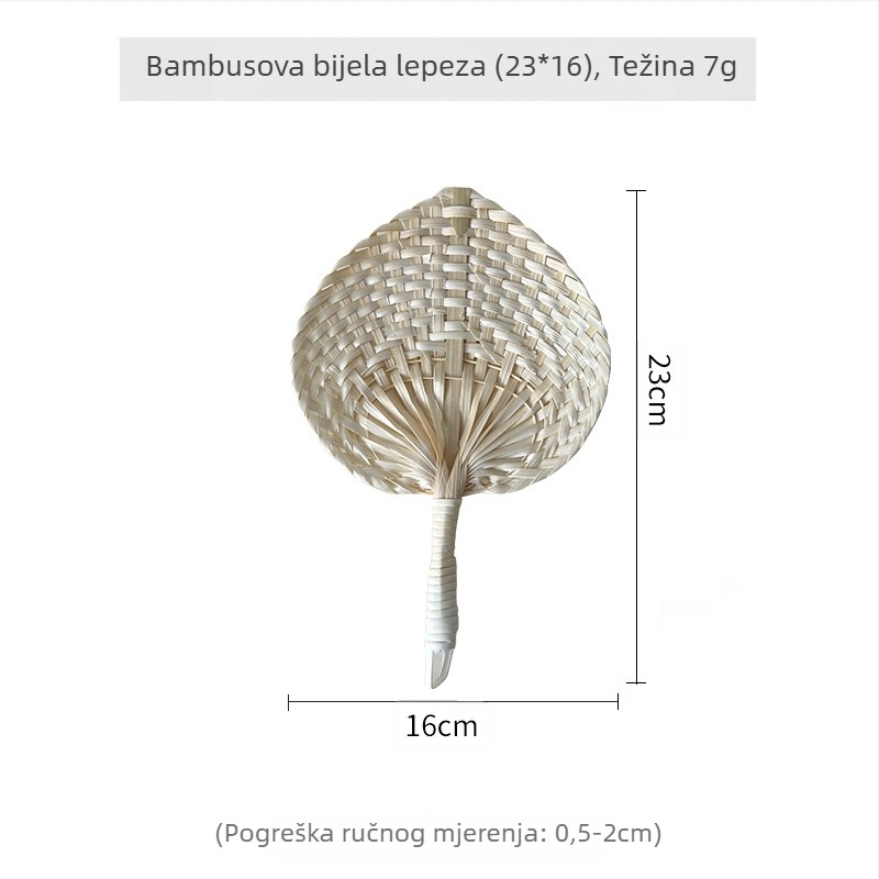 Vijetnamski karakteristični bambusov ventilator u obliku breskve, ljetni ventilator, umjetnički Pu ventilator, mali, svježi, kreativni, ručni ventilator u boji