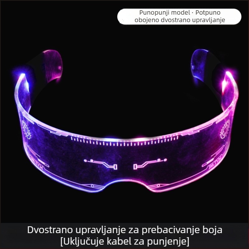Nova tehnološka svjetleća igračka s LED dvostrukom kontrolom, šarene bljeskalice koje mijenjaju boju, rekviziti za disko zabavu za muškarce
