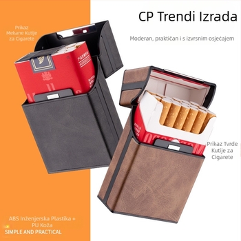 Prekogranična nova kutija za cigarete, paket od 20 kreativnih kutija za cigarete, prijenosna mekana torba, zaštitna kutija za cigarete, kožna kutija, moderna marka
