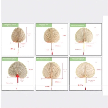 Ručno izrađeni bambusov ventilator u obliku breskve, ljetni ventilator, umjetnički, cool rogoz, mali, svježi, kreativni ručni ventilator
