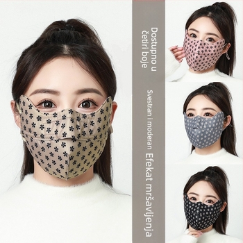 Yidixiu jesenska i zimska topla maska 3D trodimenzionalna ženska zaštita za oči kutna, cvijet šljive, vjetrootporna, hladnootporna, prozračna maska koja se može prati