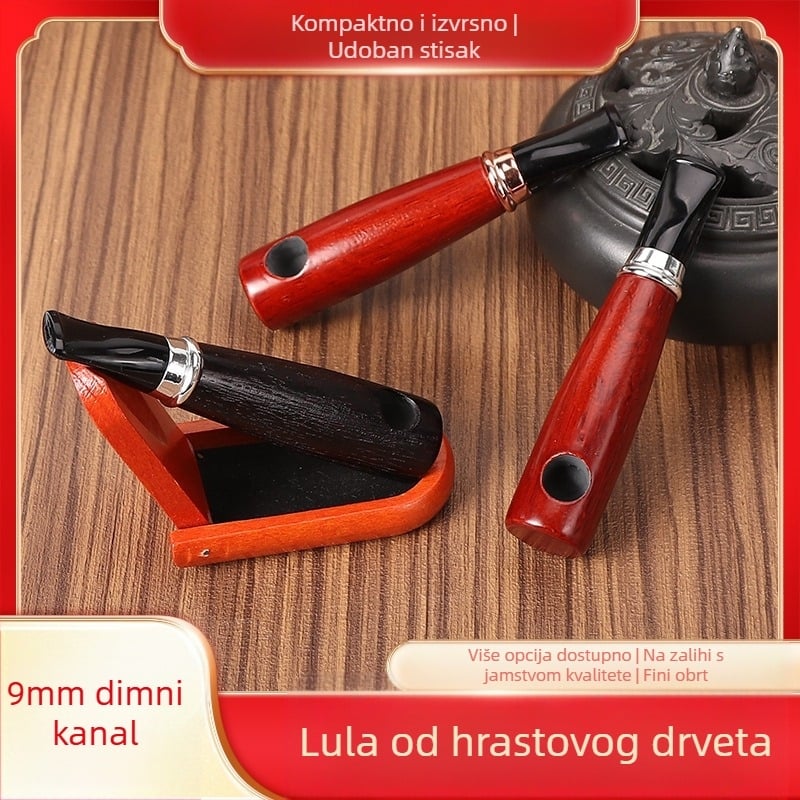 DHL nova kreativna 9mm dimovodna cijev Aoko od drva lagana prijenosna prijenosna mala cijev od punog drva