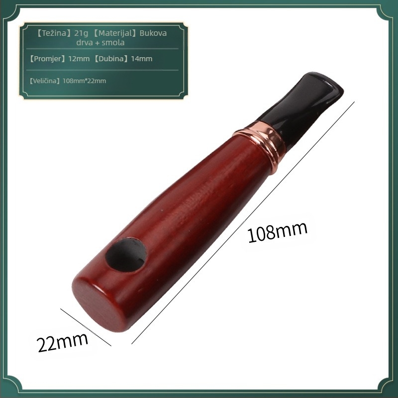 DHL nova kreativna 9mm dimovodna cijev Aoko od drva lagana prijenosna prijenosna mala cijev od punog drva