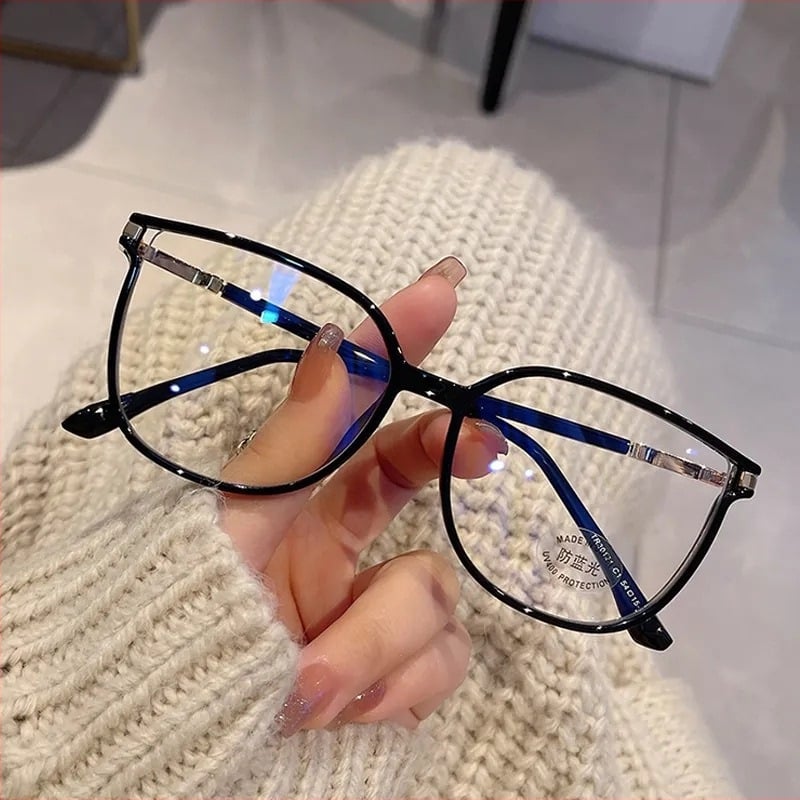 Naočale za čitanje s anti-plavim svjetlom i dijamantnim bljeskajućim okvirom, veliko lice za mršavljenje, obične, ljepota artefakt, ženske naočale s velikim okvirom, cvjetne naočale