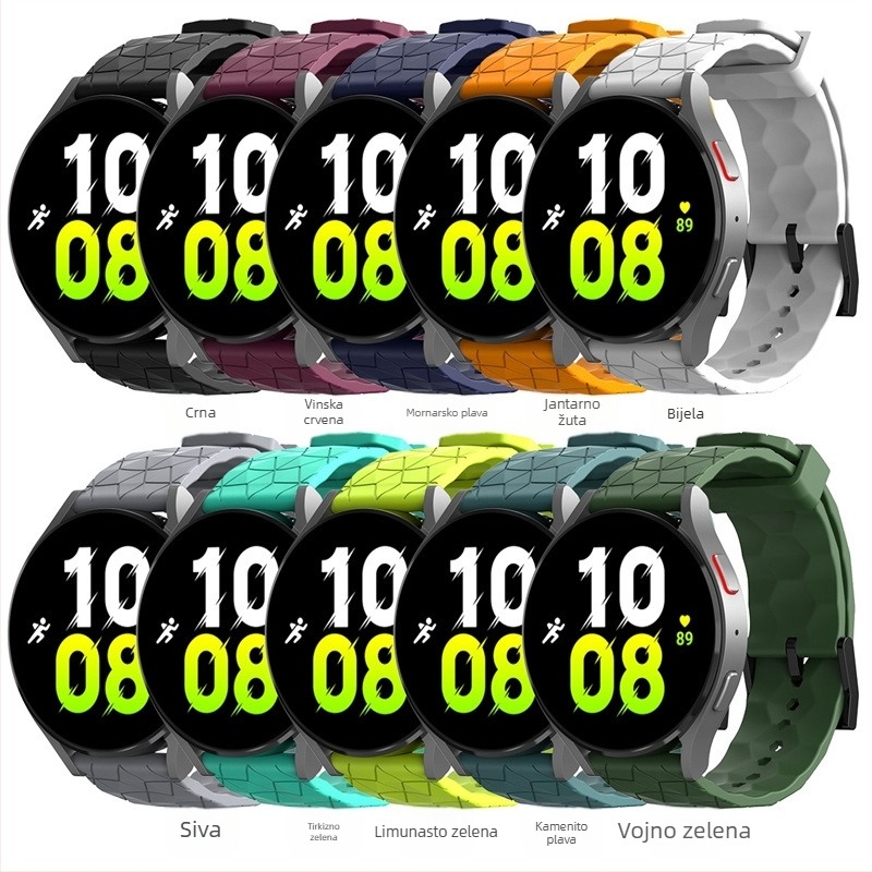 Za Huawei watch3/3Pro silikonski remen GT/GT2/GT3 silikonska traka s uzorkom nogometa 20/22 remen