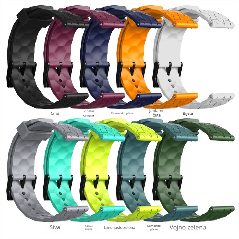 Za Huawei watch3/3Pro silikonski remen GT/GT2/GT3 silikonska traka s uzorkom nogometa 20/22 remen