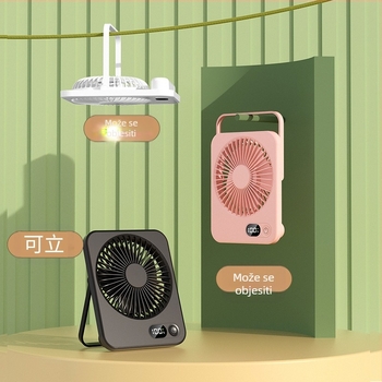 Novi prijenosni ultra tanki stolni ventilator s dvostrukom utičnicom, digitalni sklopivi ručni F10, za stolno računalo