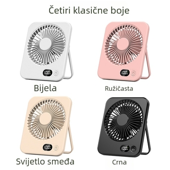 Novi prijenosni ultra tanki stolni ventilator s dvostrukom utičnicom, digitalni sklopivi ručni F10, za stolno računalo
