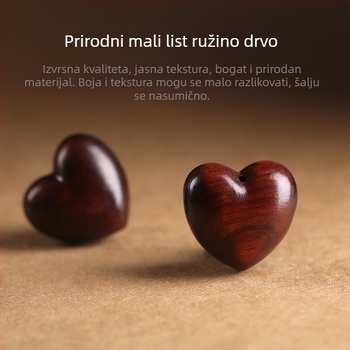 Privjesak za ključeve od ružinog drveta, mali ljubavni lanac za mobitel, privjesak od punog drveta za djevojku, par, kreativni mali poklon