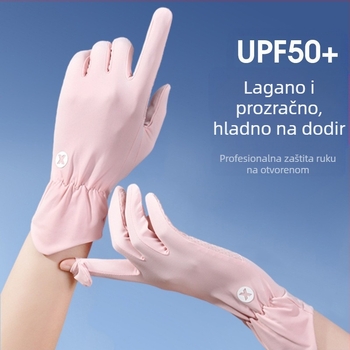 Ženske ljetne rukavice za zaštitu od sunca, tanke, s otvorenim prstima, srednje duljine, s ledeno svilenim navlakama za vožnju, jahanje, sportske, neklizajuće