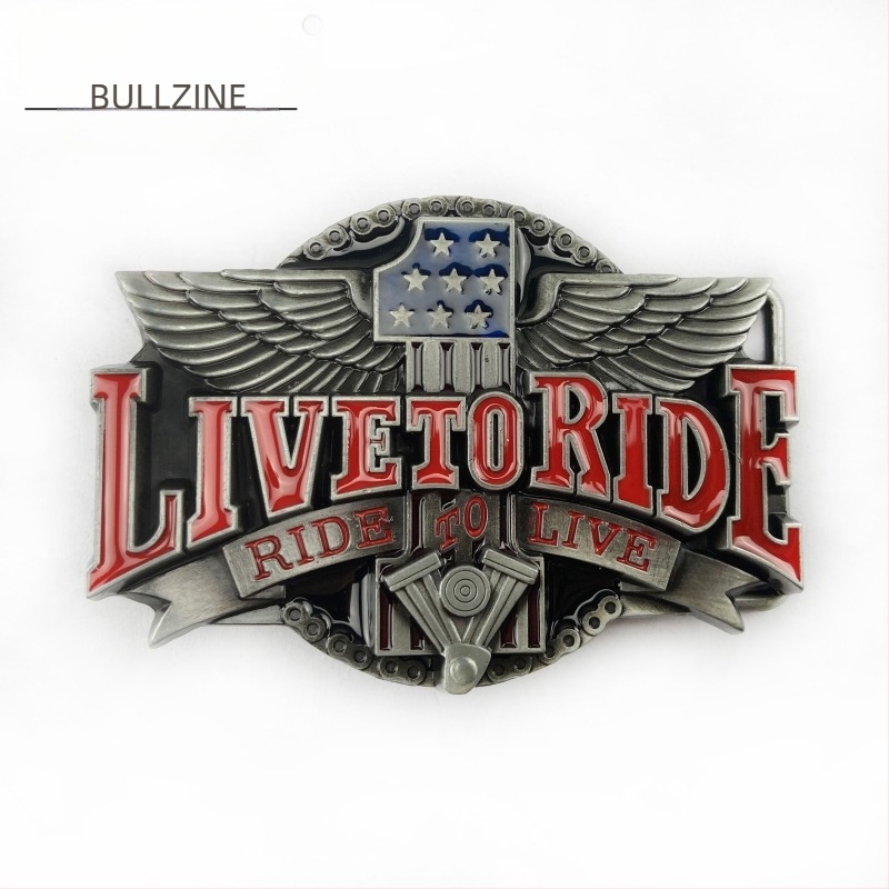 BULLZINE kopča za motociklistički remen od legure cinka, Western Traper, 02491, retro ležerna modna kopča za remen