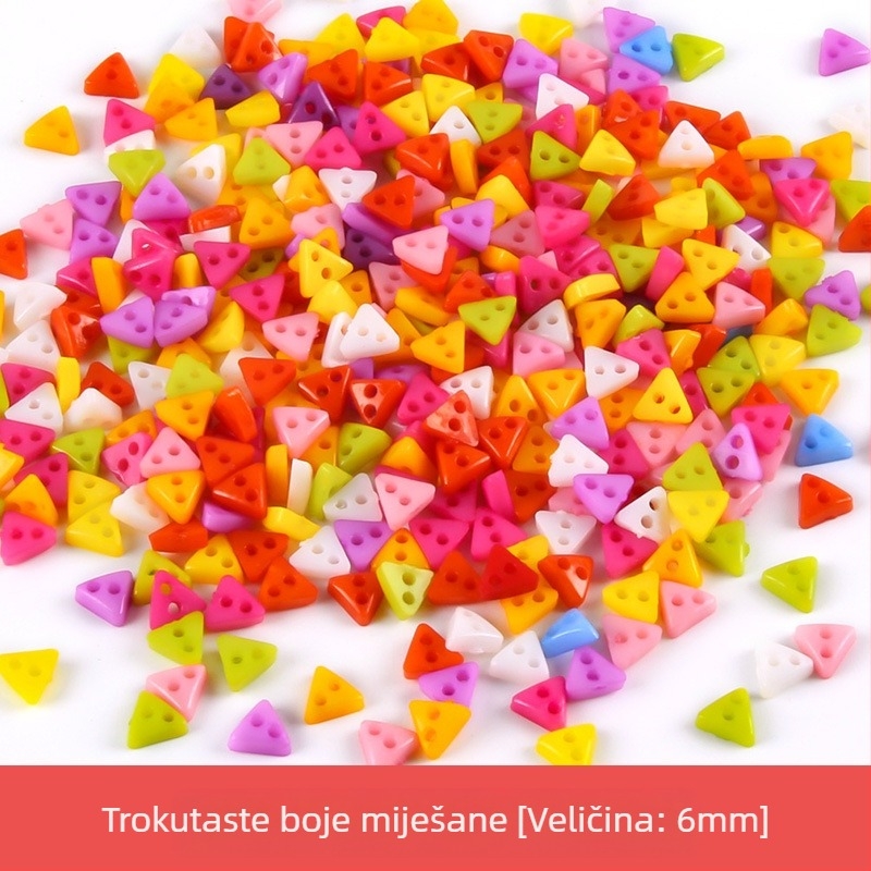 Plastični mali gumb Mini gumb u boji Ručno izrađeni DIY gumb za crtanje Gumb cvijeta šljive Breskva Srce Petokraka zvijezda Mali gumb 6 mm