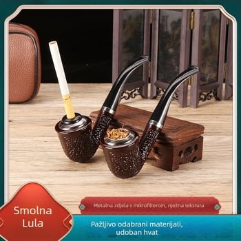 Vruća rasprodaja početničke praktične cigarete s dvostrukom upotrebom, klasična zakrivljena metalna posuda, uklonjiva i periva, direktno na zalihi veleprodaja