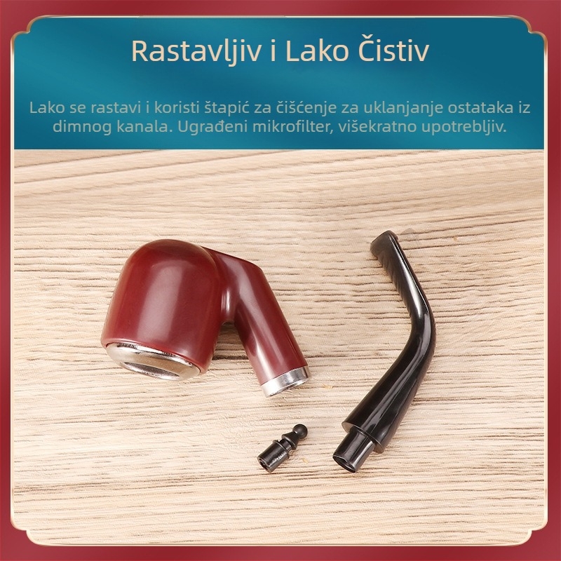 Vruća rasprodaja početničke praktične cigarete s dvostrukom upotrebom, klasična zakrivljena metalna posuda, uklonjiva i periva, direktno na zalihi veleprodaja