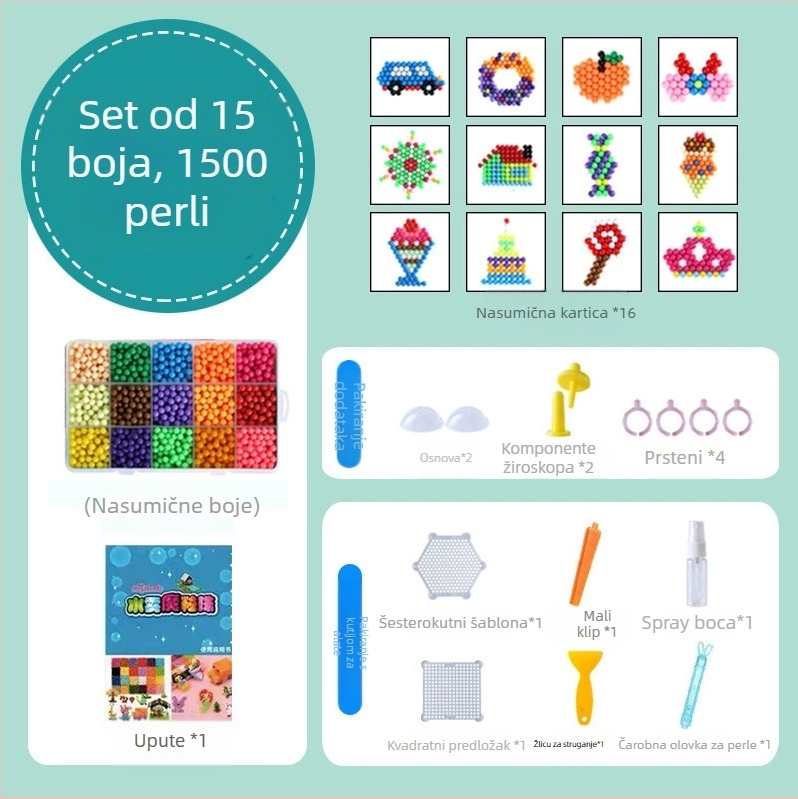 Čarobne perle iz vodene magle, čarobne ljepljive perle za vodu, igračke odijelo za dječake i djevojčice, kreativne ručno rađene DIY edukativne igračke