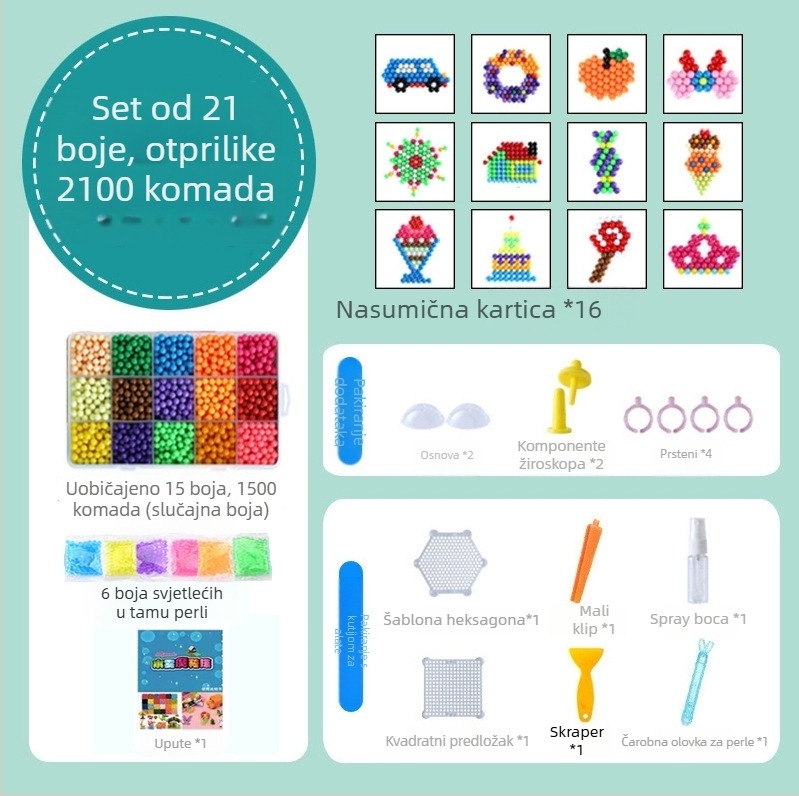 Čarobne perle iz vodene magle, čarobne ljepljive perle za vodu, igračke odijelo za dječake i djevojčice, kreativne ručno rađene DIY edukativne igračke