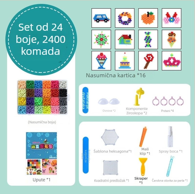 Čarobne perle iz vodene magle, čarobne ljepljive perle za vodu, igračke odijelo za dječake i djevojčice, kreativne ručno rađene DIY edukativne igračke