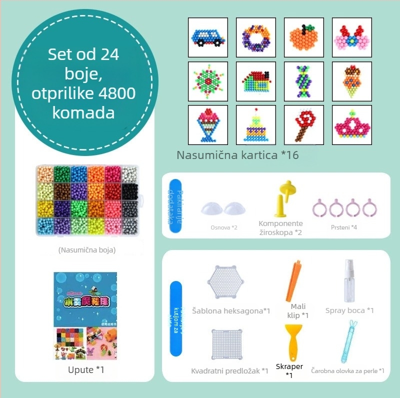 Čarobne perle iz vodene magle, čarobne ljepljive perle za vodu, igračke odijelo za dječake i djevojčice, kreativne ručno rađene DIY edukativne igračke