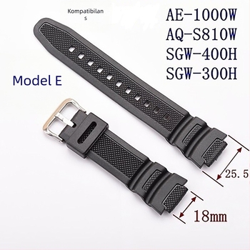 Zamjena za 18 mm konveksni silikonski remen AE-1000w AQ-S810W SGW-400H/300h