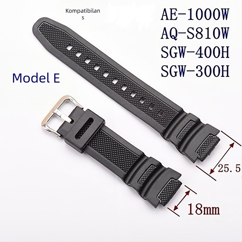 Zamjena za 18 mm konveksni silikonski remen AE-1000w AQ-S810W SGW-400H/300h
