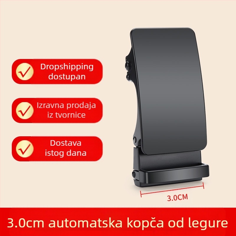 Muška automatska kopča od legure za remen, proizvođači kopči za remen, veleprodaja, visokokvalitetna kopča za poslovni remen, nova 3,0 cm