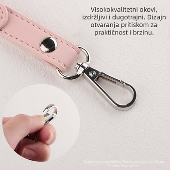 Na zalihi Obična torba preko tijela s zamjenskim remenom za rame, jednobojna, od umjetne kože, podesiva, bez bušenja, dodaci za naknadnu ugradnju remena za rame