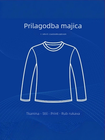 Majica s prilagođenim tiskanim logotipom, prekogranični izvoz za žene, proljetni pulover dugih rukava, okrugli izrez, ležerna majica kratkih rukava, obrada i prilagodba gornjeg dijela